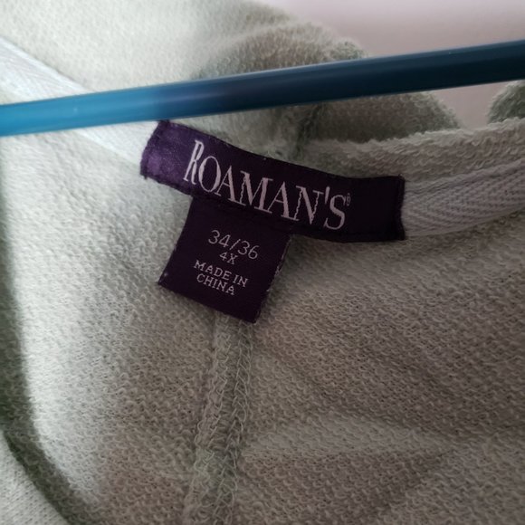 Roaman's Hoodie - Sage Green - Super Soft - 4X (34/36) - Picture 2 of 5
